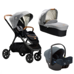 Carucior pentru copii multifunctional 3 in 1 Finiti Signature Carbone/Lagoon cu Landou Ramble Carbone si scoica i-Snug Lagoon