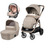 Carucior 3 in 1 Peg Perego Veloce Lounge 0 - 22 kg Mon Amour bej / roz
